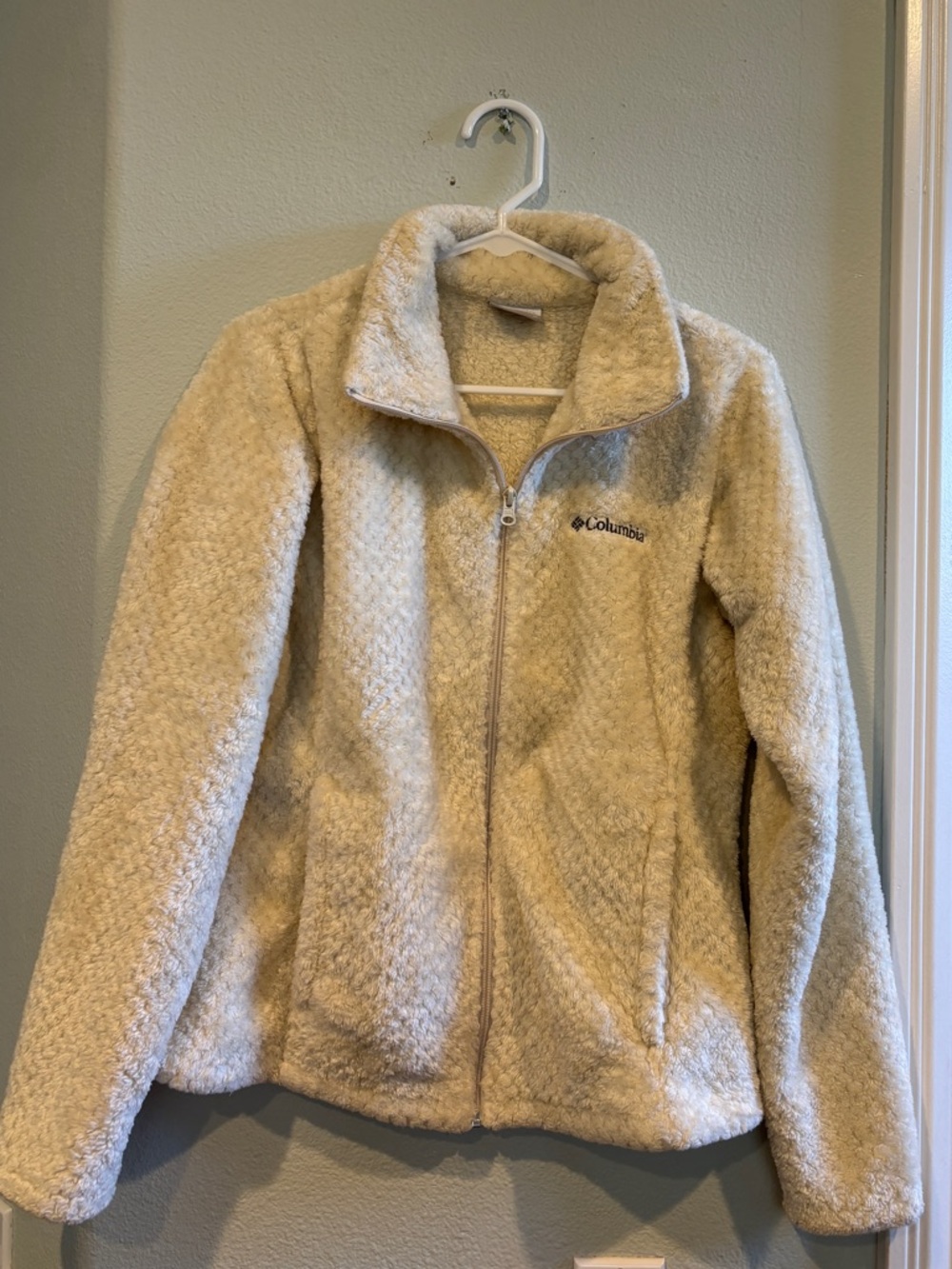 Columbia Cream Sherpa Full-Zip Jacket